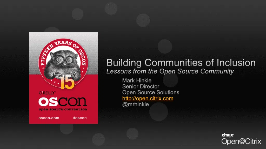 OSCON 2013 - Building Communities of Inclusion