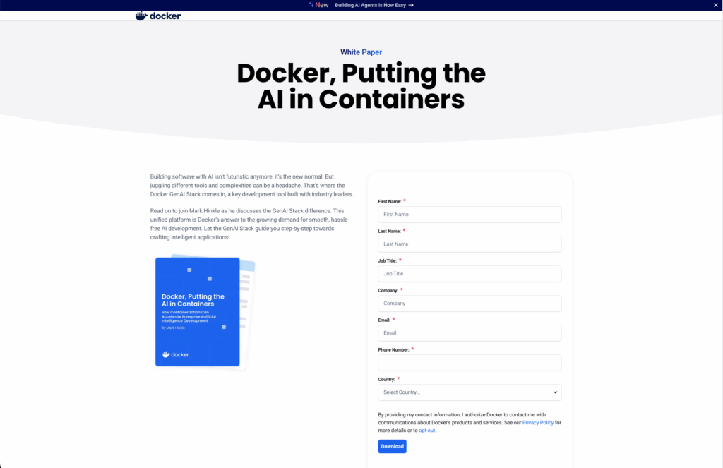 Docker Putting the AI in Containers